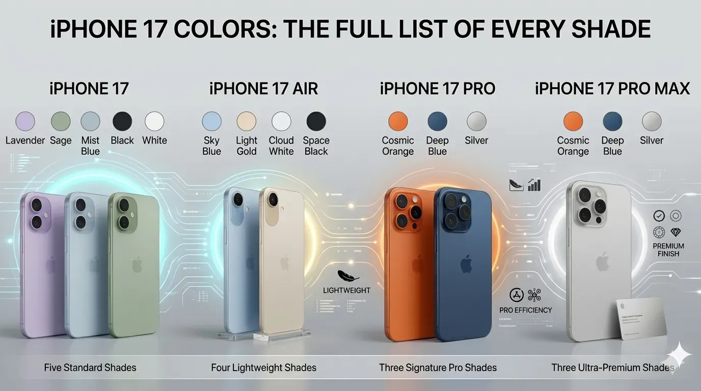 iPhone 17 Colors: Full List of Every Shade Across All Four Models