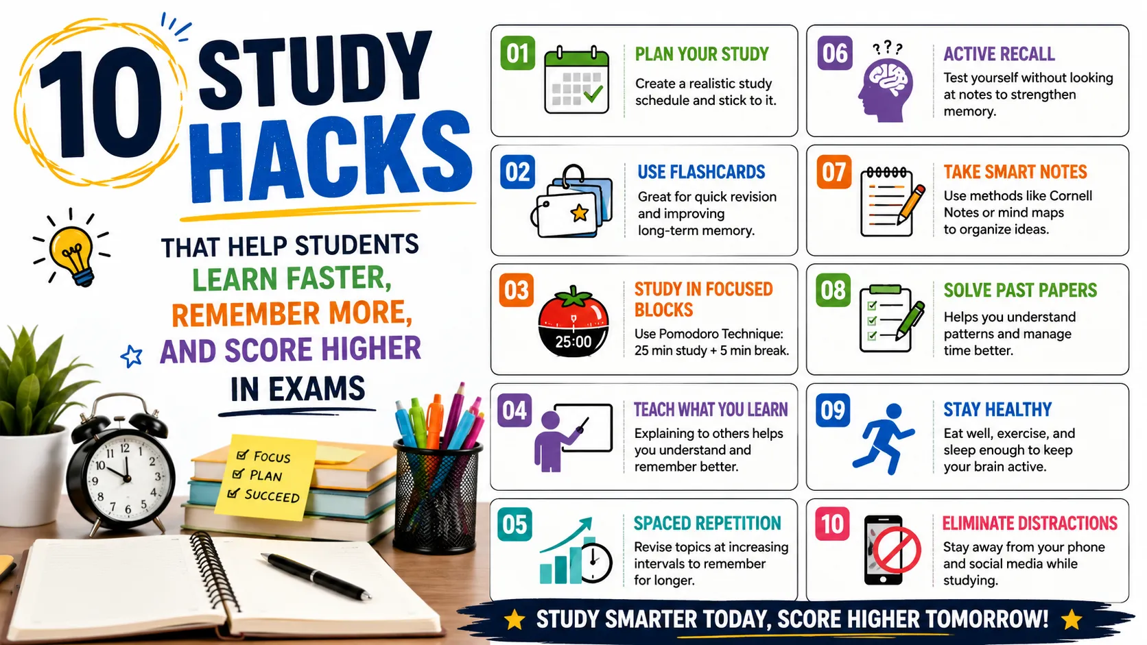 10 Study Hacks That Help Students Learn Faster, Remember More, and Score Higher in 2026