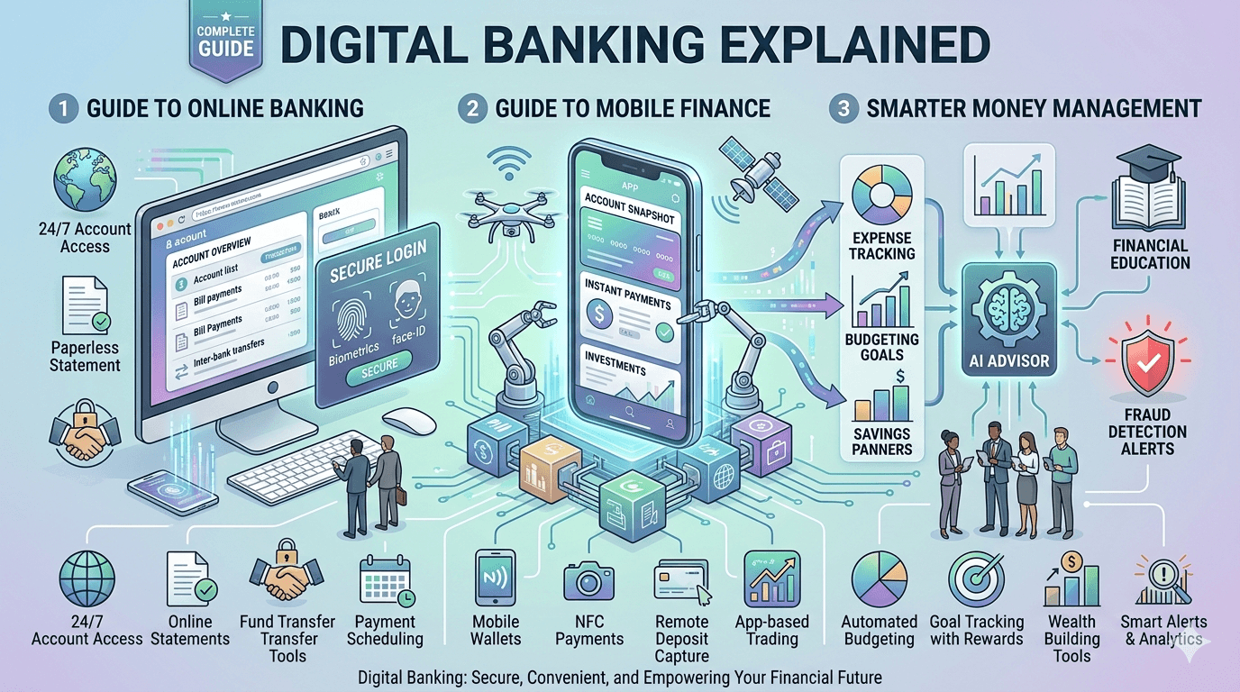 Digital Banking Explained: A Complete Guide to Online Banking, Mobile Finance, and Smarter Money Management