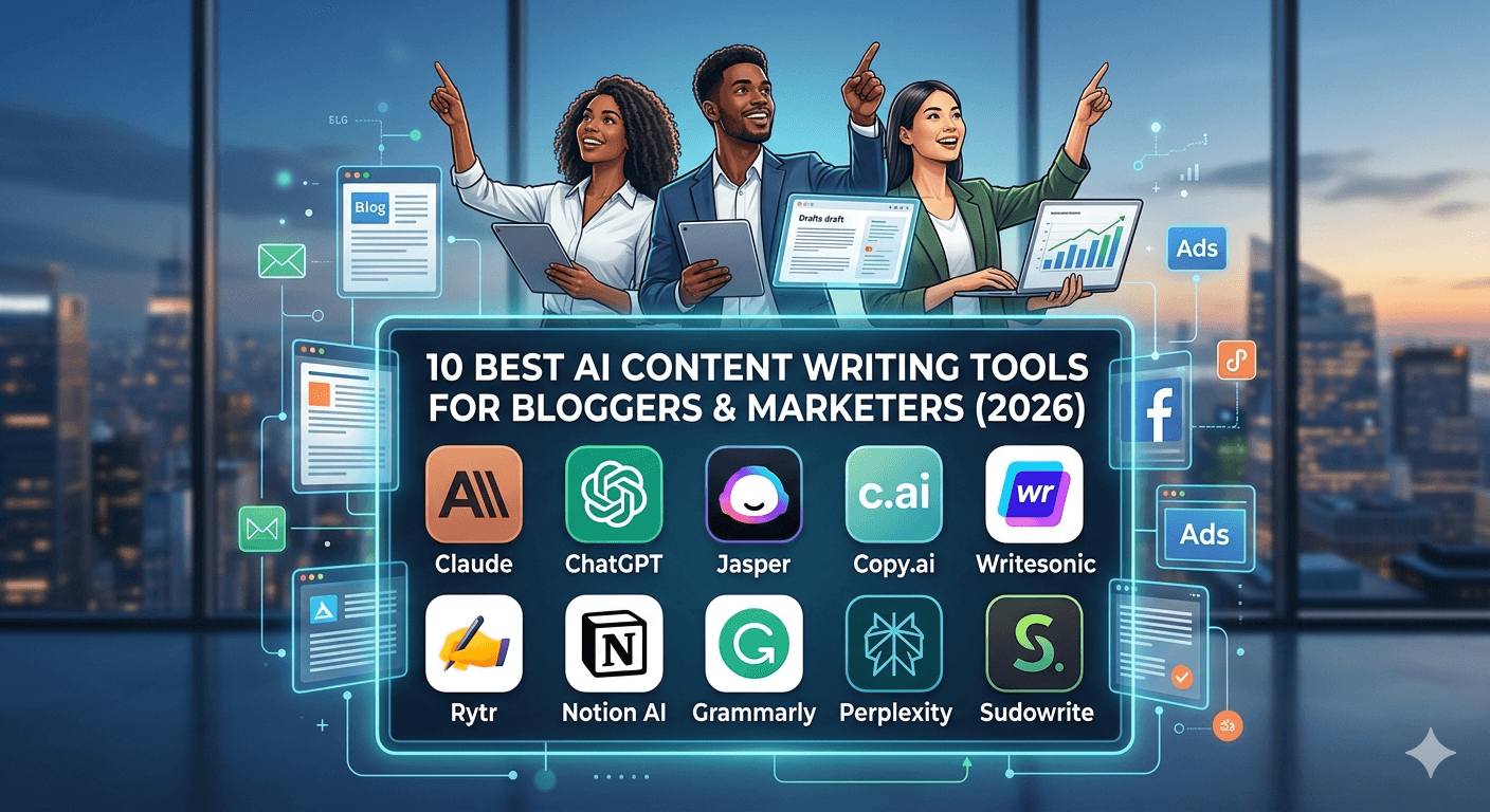 AI Content Writing Tools List: 10 Best Options for Bloggers & Marketers in 2026